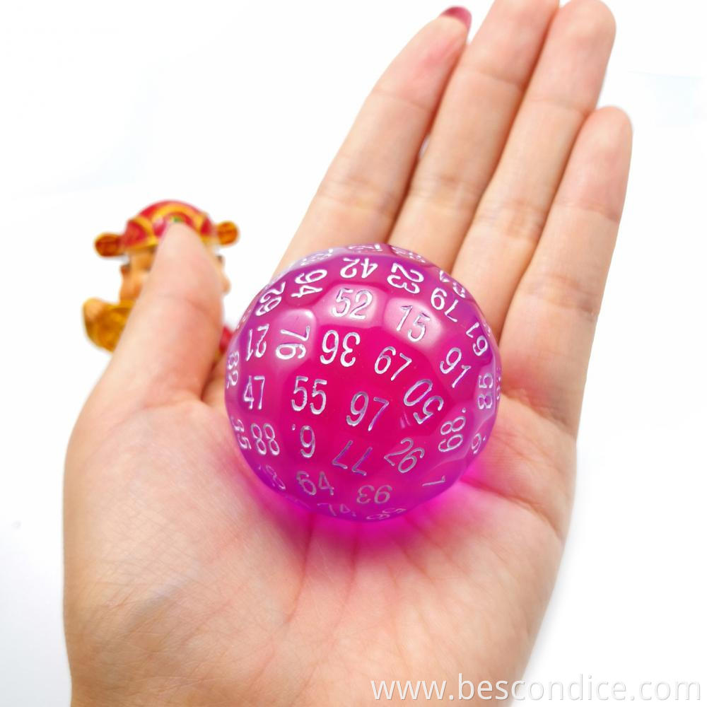 Transparent D100 Die 100 Sided Cube 1 Transparent D100 Die 100 Sided Cube 1